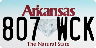 AR license plate 807WCK