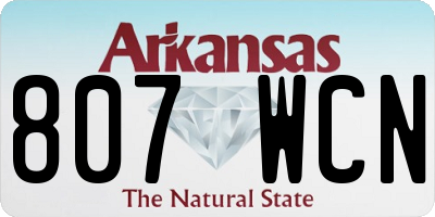 AR license plate 807WCN