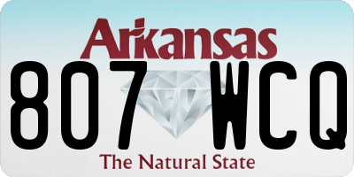 AR license plate 807WCQ