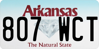 AR license plate 807WCT