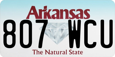 AR license plate 807WCU