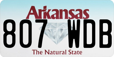 AR license plate 807WDB