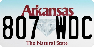 AR license plate 807WDC