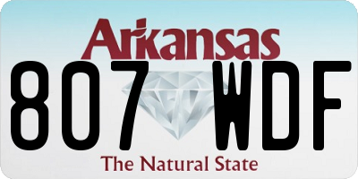 AR license plate 807WDF