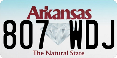 AR license plate 807WDJ