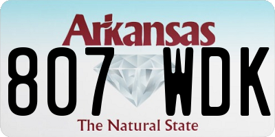 AR license plate 807WDK