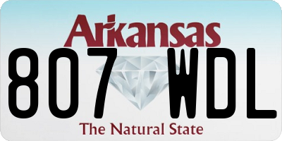 AR license plate 807WDL