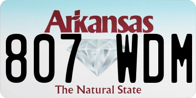 AR license plate 807WDM
