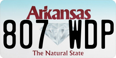 AR license plate 807WDP