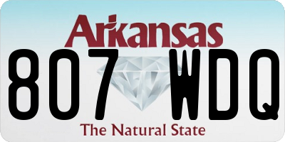 AR license plate 807WDQ