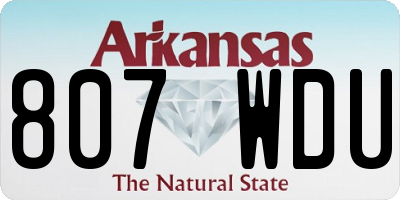 AR license plate 807WDU