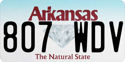 AR license plate 807WDV