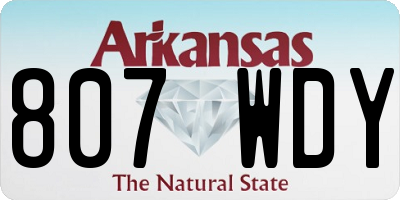AR license plate 807WDY