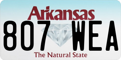 AR license plate 807WEA