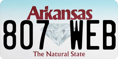 AR license plate 807WEB