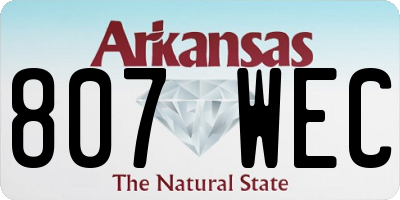 AR license plate 807WEC