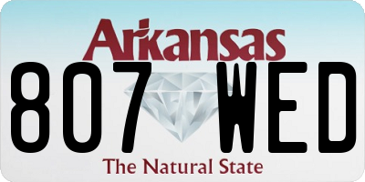 AR license plate 807WED