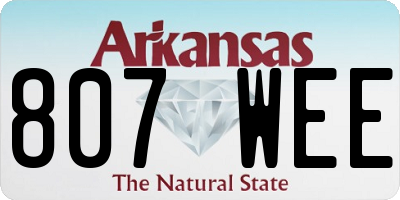AR license plate 807WEE