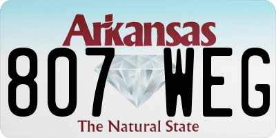 AR license plate 807WEG