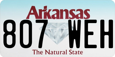 AR license plate 807WEH
