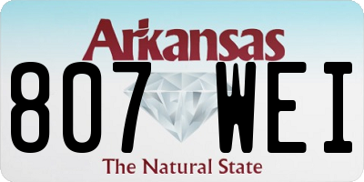 AR license plate 807WEI