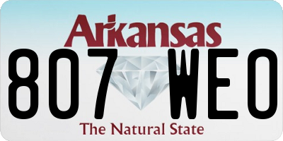 AR license plate 807WEO