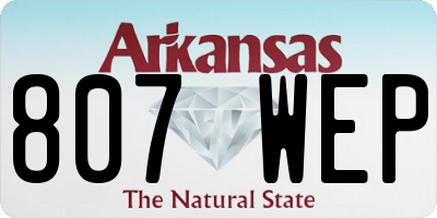 AR license plate 807WEP
