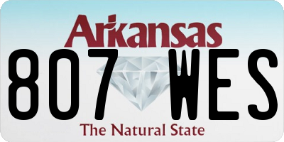 AR license plate 807WES