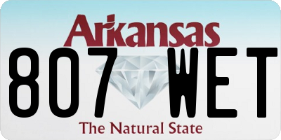 AR license plate 807WET