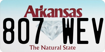 AR license plate 807WEV
