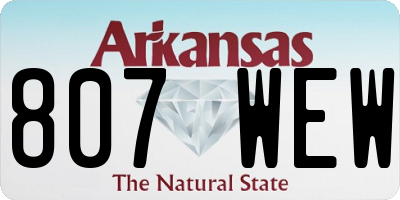 AR license plate 807WEW