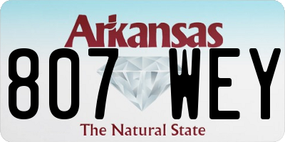 AR license plate 807WEY