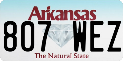 AR license plate 807WEZ