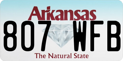 AR license plate 807WFB