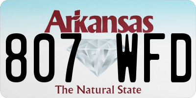 AR license plate 807WFD