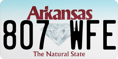 AR license plate 807WFE