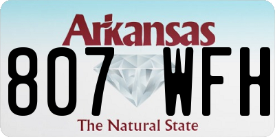AR license plate 807WFH