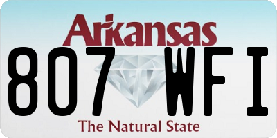 AR license plate 807WFI