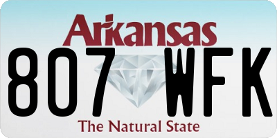 AR license plate 807WFK