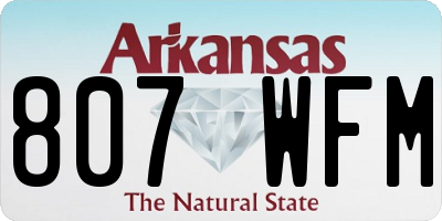 AR license plate 807WFM
