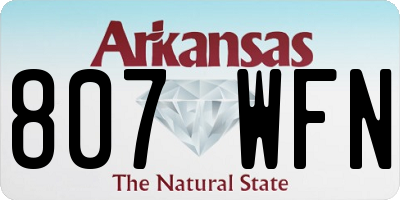 AR license plate 807WFN