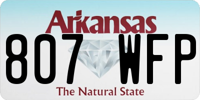 AR license plate 807WFP