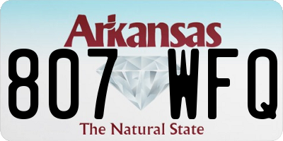 AR license plate 807WFQ