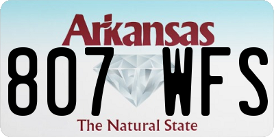 AR license plate 807WFS