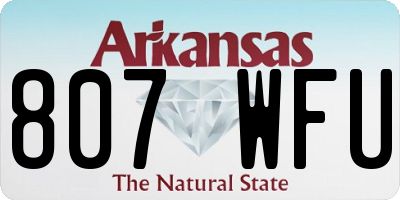 AR license plate 807WFU
