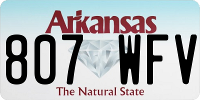AR license plate 807WFV