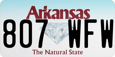 AR license plate 807WFW