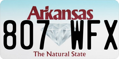 AR license plate 807WFX