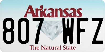 AR license plate 807WFZ