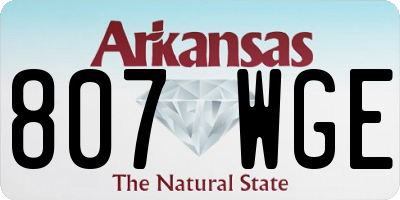 AR license plate 807WGE